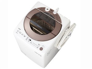 シャープ SHARP 穴なし槽 洗濯機 ブラウン系 インバーター搭載 大容量10kg  E･･･