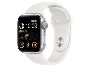 Apple Watch SE 第2世代 GPSモデル 40mm MNJV3J/A [シルバー/ホワイトスポー･･･
