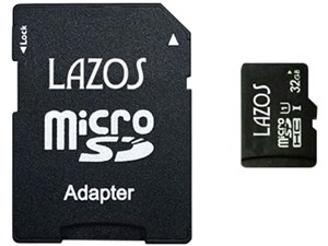 LAZOS ラソス マイクロ SDHC 32GB UHS-I U1 CLASS10 L-B32MSD10-U1【ネコポス･･･