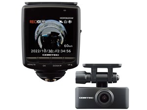 コムテック ドラレコ HDR362GW ドライブレコーダー 360度カメラ＋リアカメラ ･･･