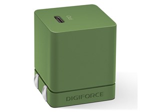 【納期目安：１週間】デジフォース Cube キューブ型PD充電器 20W 1C オリーブ･･･