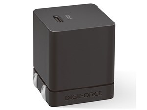 【納期目安：１週間】デジフォース Cube キューブ型PD充電器 20W 1C ブラック･･･