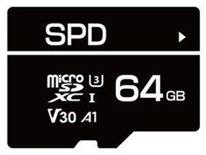 マイクロSDカード 64GB microSDXC SPD 超高速R:100MB/s W:70MB/s  U3 V30 4K ･･･