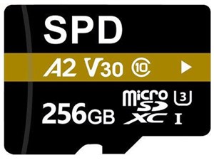 マイクロSDカード 256GB microSDXCカード  SPD Nintendo Switch 動作確認済  R:100MB/s W:80MB/s UHS-I U3 V30 4K動画録画 アプリ最適化 Rated A2対応 CLASS10 5年保証 