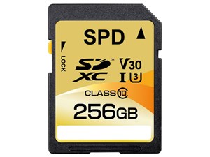 SDXCカード 256GB SPD 超高速R:100MB/s W:90MB/s Class10 UHS-I U3 V30 4K動画録画対応 7年保証