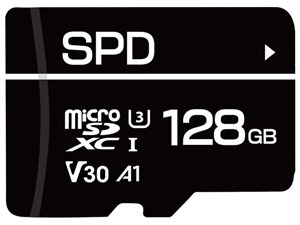microSDXC 128GB SPD UHS-I U3 V30 4K C10 A1対応 超高速R:100MB/s W:80MB/s ･･･
