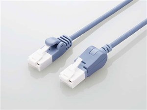 エレコム 【メール便での発送商品】LANケーブル Cat6A準拠 2m スリム タテス･･･
