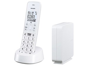 シャープ【SHARP】デジタルコードレス電話機 子機1台付き ホワイト系 電話線･･･