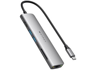 【納期目安：１週間】HYPER SLAB 7-in-1 USB-Cハブ HP-HD22HGR