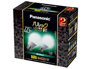 パナソニック パルック LED電球 プレミアX 4.4W 2個入(昼白色相当) 自然光と･･･