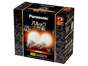 パナソニック パルック LED電球 プレミアX 4.9W 2個入(電球色相当) 自然光と･･･