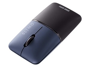 静音 Bluetooth ブルーLEDマウス SLIMO 充電式ネイビーMA-BBS310NV【宅配便発送・1梱包20個まで】 商品画像1：秋葉Direct