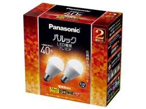 パナソニック パルック LED電球 プレミア 4.4W 2個入(電球色相当) 屋外器具・･･･