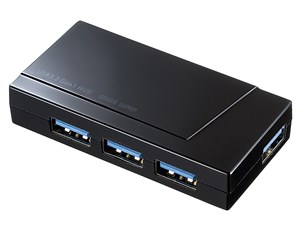 サンワサプライ USB3.2 Gen1 4ポートハブ(4ポート・バスパワー) USB-3H417BKN