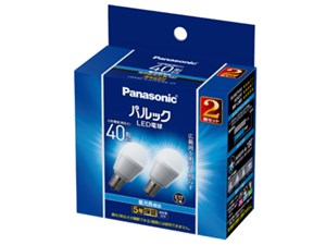 パナソニック パルック LED電球 4.0W 2個セット(昼光色相当) 配光角180度で広･･･