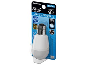 パナソニック パルック LED電球 4.0W ブリスター(昼光色相当) E17広配光ベー･･･