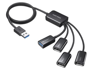サンワサプライ USB3.2 Gen1+USB2.0 コンボハブ(4ポート) USB-3H436BK