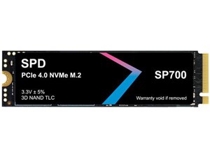 SPD SSD 4TB M.2 2280 PCIe Gen4x4 NVMe グラフェン放熱シート付き PS5動作確認済み R: 7400MB/s W: 6600MB/s 3D NAND TLC SP700-4TNGH 商品画像1：spdonline
