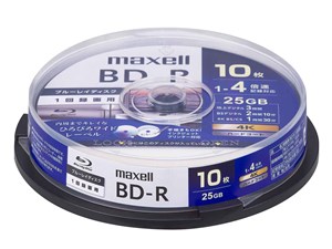マクセル 録画用ブルーレイディスク(BD-R/スピンドル) BRV25WPG.10SP