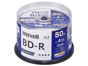 マクセル 録画用ブルーレイディスク(BD-R/スピンドル) BRV25WPG.50SP