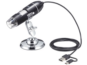 サンワサプライ 200万画素(フルHD対応)USB顕微鏡 LPE-08BK