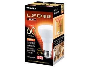 【納期目安：２週間】東芝 LED電球 E26レフ形 60W相当 電球色 LDR6LH/60V1 LD･･･