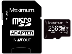 マキシマム microSDXC 256GB CLASS 10 UHS-I アダプタケース付 MXMSD256G【ネ･･･