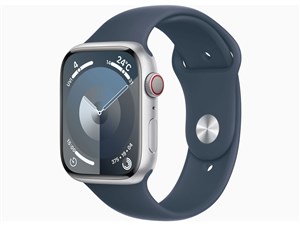 Apple Watch Series 9 GPS+Cellularモデル 45mm MRMH3J/A [シルバー/ストームブルースポーツバンド M/L] 商品画像1：アークマーケット