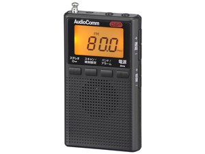 オーム電機 DSPポケットラジオ P300S-K ブラック RAD-P300S-K