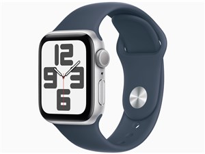 「新品未開封」Apple Watch SE 第2世代 GPSモデル 40mm MRE13J/A [シルバー/ストームブルースポーツバンド S/M] 商品画像1：アキバ問屋市場