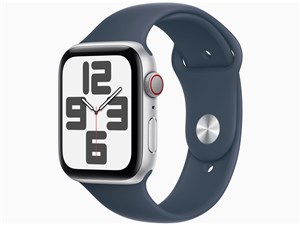 Apple Watch SE 第2世代 GPS+Cellularモデル 44mm MRHF3J/A シルバー/ストームブルースポーツバンド S/M メモリ：32GB 商品画像1：アキバ流通Kaago店