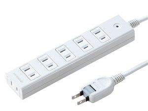 TAP-SP2116MG-5WN 雷ガードタップ (2P・6個口・5m)