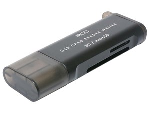 【納期目安：１週間】ミヨシ SDカードリーダ USB-A USB3.0 USR-ASD4/BK