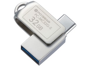 オーム電機 USBメモリー 32GB TypeC＆TypeA対応 PC-MC32G-S