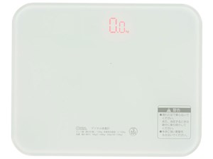 オーム電機 デジタル体重計T103-W ホワイト  HBK-T103-W