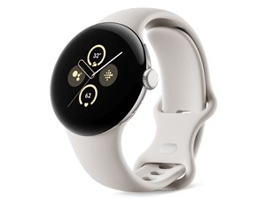 Pixel Watch 2 Wi-Fiモデル GA05031-GB [Polished Silver アルミケース/Porcelain アクティブ バンド] 商品画像1：測定の森 Plus