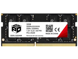 ノートPC用メモリ 32GB DDR4-3200 PC4-25600 永久保証 SODIMM CL22  260 PIN SDDR432S32G30 SPD 送料無料 商品画像1：spdonline
