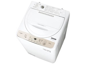 シャープ【SHARP】洗濯6.0kg 全自動洗濯機 ゴールド系 ES-GE6H-N【穴なし槽シ･･･