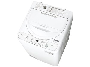 シャープ【SHARP】洗濯5.5kg 全自動洗濯機 ホワイト系 ES-GE5H-W