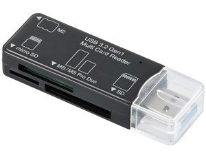 オーム電機 マルチカードリーダー 49メディア対応 USB3.2Gen1 ブラック PC-SC･･･