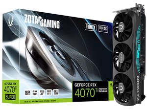 ZOTAC GAMING GeForce RTX 4070 Ti SUPER Trinity Black Edition 16GB GDDR6X ZT-D40730D-10P [PCIExp 16GB] 商品画像1：PC-IDEA