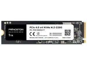 Princeton プリンストン M.2 NVMe 内蔵型SSD PCIe 4.0 PHD-ISM2G4-1T 1TB 高･･･