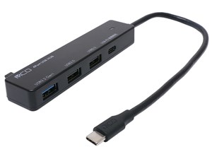 【納期目安：１週間】ミヨシ USB PD充電対応 USB2.0/3.2 Gen1ハブ ブラック U･･･