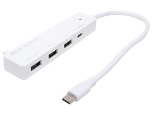 【納期目安：１週間】ミヨシ USB PD充電対応 USB2.0/3.2 Gen1ハブ ホワイト U･･･