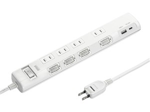 サンワサプライ 節電タップ TAP-B107UC-1W
