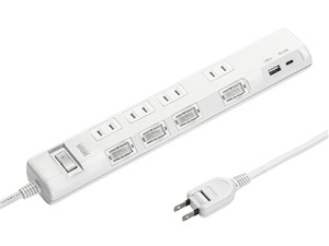 サンワサプライ 節電タップ TAP-B107UC-3W