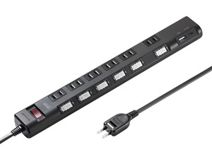 サンワサプライ 節電タップ TAP-B108UC-2BK
