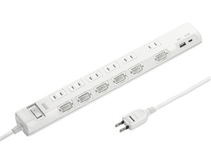 サンワサプライ 節電タップ TAP-B108UC-3W