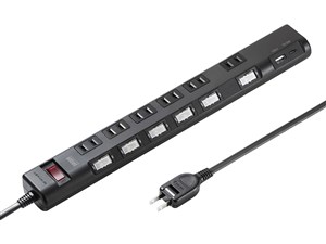 サンワサプライ 節電タップ TAP-B108UC-3BK