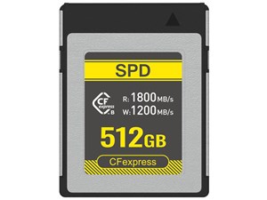 SPD CFexpress Type B メモリーカード 512GB R:1800MB/s W:1200MB/s 8K 4K ビデオ DRAM搭載 防水防塵コーティング設計 SC18-CFX512GB2 商品画像1：spdonline